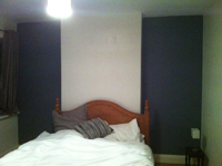 Wallpaper in alcoves